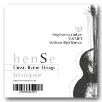 Hense Carbon Series Classical Guitar String, Med High Single 2nd b