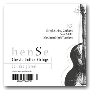 Hense Carbon Series Classical Guitar String, Med High Single 2nd b