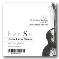 Hense Carbon Series Classical Guitar String, Med High Single 3rd g