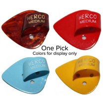 Herco HE112 Flat Thumb Pick Medium, One Pick Assorted Color