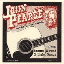 John Pearse 100XL 80/20 Bronze Acoustic Guitar Strings Ex Lt 10-47