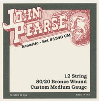 John Pearse 1340CM 80/20 Bronze 12 String Acoustic Guitar Med