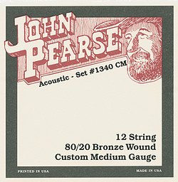 John Pearse 1340CM 80/20 Bronze 12 String Acoustic Guitar Med