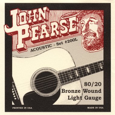 John Pearse 200L 80/20 Bronze Acoustic Guitar Strings Lt 12-53