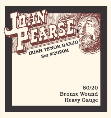 John Pearse 2020H Irish Tenor Banjo Strings, 80/20 Bronze, Heavy