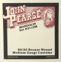 John Pearse 2110M 80/20 Bronze Wound Med Gauge Mandolin Strings 11-40
