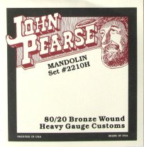 John Pearse 2210H 80/20 Bronze Wound Hvy Gauge Mandolin Strings 12-40