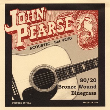 John Pearse 250LM 80/20 Bronze Acoustic Guitar Bluegrass 12-56