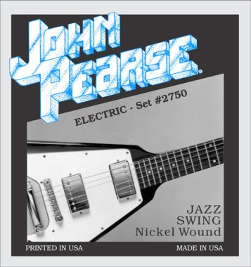 John Pearse 2750 Nickel Wound Jazz Swing Med Electric Guitar Strings 12-52
