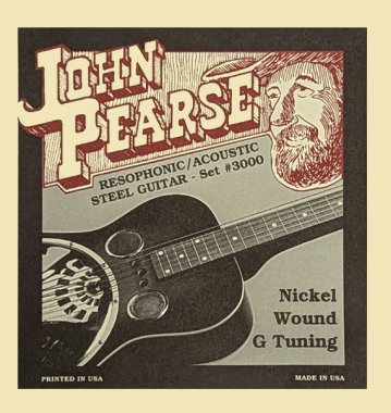 John Pearse 3000 Resophonic Acoustic Nickel Wound G-Tuning Set