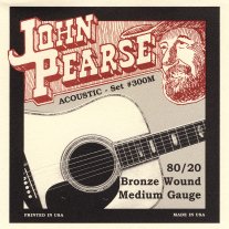 John Pearse 300M 80/20 Bronze Acoustic Guitar Strings Med 13-56