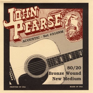 John Pearse 310NM 80/20 Bronze Acoustic Guitar Strings New Med 13-55