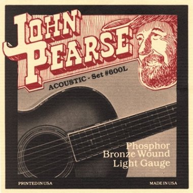 John Pearse 600L Phosphor Bronze Acoustic Guitar Light 12-53