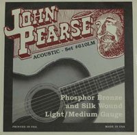 John Pearse 610LM Acoustic Guitar Phosphor Bronze Silks Lt/Med 12-53