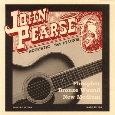 John Pearse 710NM Phosphor Bronze Acoustic Guitar Strings NewMed 13-55