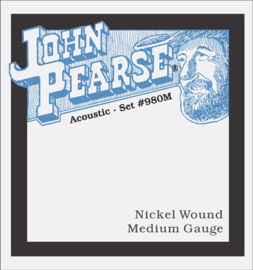 John Pearse 980M Nickel Plated Acoustic Guitar Strings Med 13-57