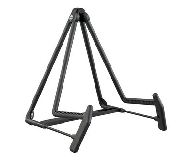 K & M Heli 2 Black Acoustic Classical Guitar Stand 17580, 5 3/8in. Arm