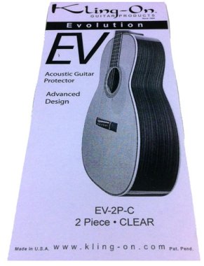 Kling-On EV Series Acoustic Guitar Pickguard, 2 Piece set, clear