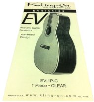 Kling-On EV Series Acoustic Guitar Removable Pickguard, clear