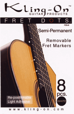 Kling-On Fret Dots Semi-Permanent fret dots FDS-8, white