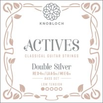 Knobloch Actives 200ADS Double Silver LT Classical Guitar Strings, Bass Set