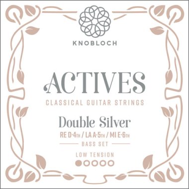 Knobloch Actives 200ADS Double Silver LT Classical Guitar Strings, Bass Set