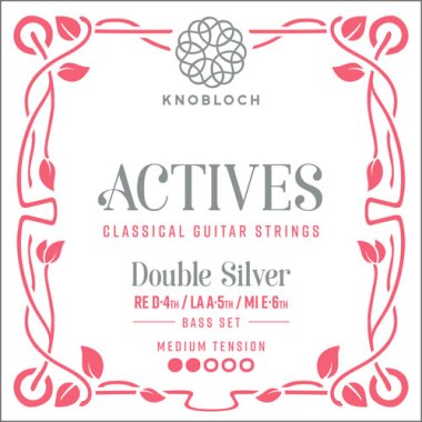 Knobloch Actives 300ADS Double Silver MT Classical Guitar, Bass Set