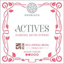 Knobloch Actives 300ASN SN Nylon MT Classical Guitar Strings, Treble Set