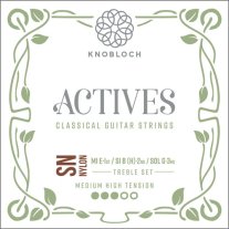 Knobloch Actives 400ASN SN Nylon MHT Classical Guitar Strings, Treble Set