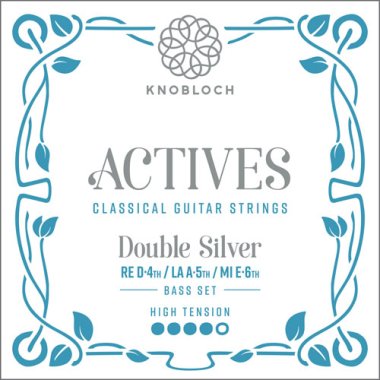 Knobloch Actives 500ADS Double Silver HT Classical Guitar, Bass Set