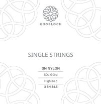 Knobloch Actives 503ASN Nylon HT Classical Guitar Strings, 3rd G Single