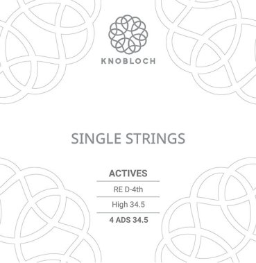 Knobloch Actives Double Silver 4th D High Tension, single string