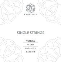 Knobloch Actives Double Silver 6th E Medium Tension, single string