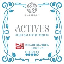 Knobloch Actives QZ Nylon HT Classical Guitar Strings 500AQZ, Treble Set