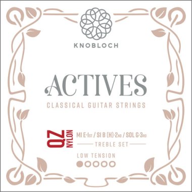 Knobloch Actives QZ Nylon LT Classical Guitar Strings 200AQZ, Treble Set