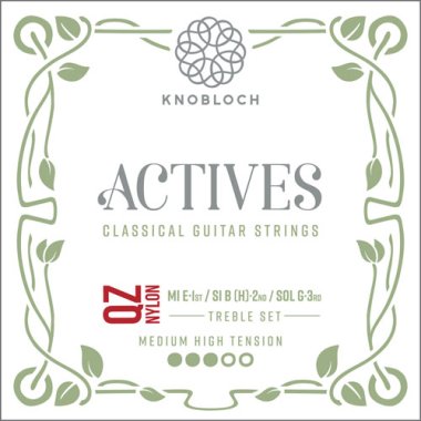 Knobloch Actives QZ Nylon MHT Classical Guitar Strings 400AQZ Treble Set