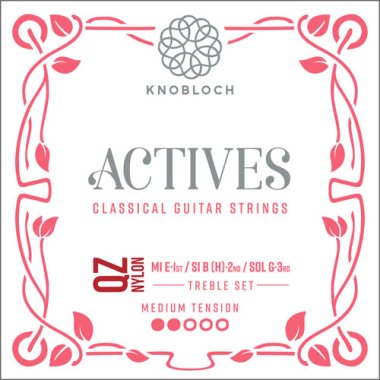 Knobloch Actives QZ Nylon MT Classical Guitar Strings 300AQZ, Treble Set