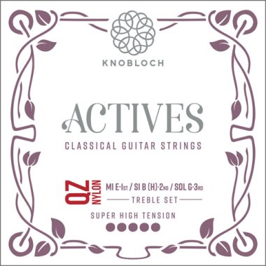 Knobloch Actives QZ Nylon SHT Classical Guitar Strings 600AQZ, Treble Set