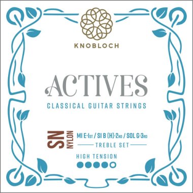 Knobloch Actives SN Nylon HT Classical Guitar Strings 500ASN, Treble Set