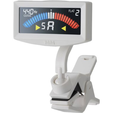 Korg AW-4G-WH PitchCrow-G Clip-On Tuner, White