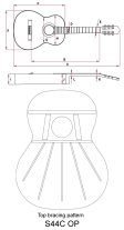 Kremona S44C OP Soloist Solid Cedar Top 1/4 Classical Guitar & Gig Bag