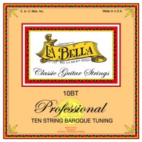 La Bella 10BT Baroque Tuning 10 String Guitar Strings, Full Set