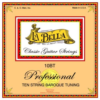 La Bella 10BT Baroque Tuning 10 String Guitar Strings, Full Set