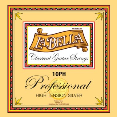 La Bella 10PH High Tension Silver Classical Guitar Strings, Full Set