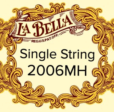 La Bella 2001 Classical 2006MH 6th string E medium hard tension .0435