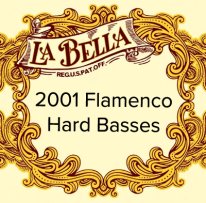 La Bella 2001 Flamenco Hard Tension Nylon Guitar Strings, Bass Set
