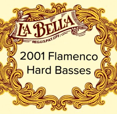 La Bella 2001 Flamenco Hard Tension Nylon Guitar Strings, Bass Set