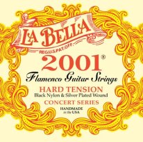 La Bella 2001 Flamenco Hard Tension Nylon Guitar Strings, Full Set