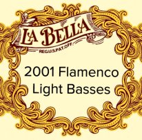 La Bella 2001 Flamenco LT Nylon Guitar Strings, Bass Set