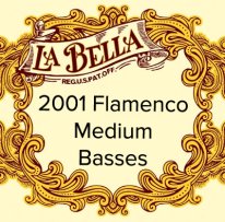 La Bella 2001 Flamenco MT Nylon Guitar Strings, Bass Set